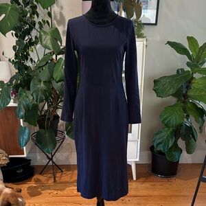 J. Crew Classic Navy Long Sleeve Dress